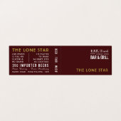 Carte De Visite Restaurant, Bar & Grill, Pub / Brasserie, Détail (Extérieur déplié)