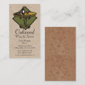 Carte De Visite Restaurant, barre, Bistro, Wine&Spirits 2 (Devant / Derrière)