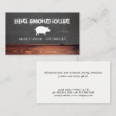 Carte De Visite Restaurant BBQ / Cochon (Devant / Derrière)