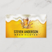 Carte De Visite Restaurant Brasserie | Froth bière (Devant)