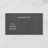Carte De Visite Restaurant Business Card (Dos)
