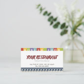 Carte De Visite Restaurant Business Card Korean Restaurant (Debout devant)