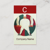 CARTE DE VISITE RESTAURANT CHEF CUISINE NOURRITURE, MONOGRAMME DE  (Dos)