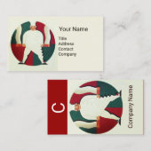 CARTE DE VISITE RESTAURANT CHEF CUISINE NOURRITURE, MONOGRAMME DE  (Devant / Derrière)