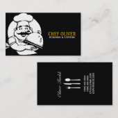 Carte De Visite Restaurant Chef Restauration Fête Planner, (Devant / Derrière)