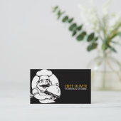 Carte De Visite Restaurant Chef Restauration Fête Planner, (Debout devant)