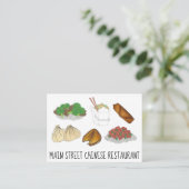 Carte De Visite Restaurant chinois à emporter Cuisine à emporter (Debout devant)