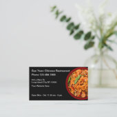Carte De Visite Restaurant Chinois Cuisine fine (Debout devant)