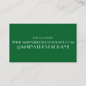 Carte De Visite Restaurant chinois de viande de boeuf et de brocol (Dos)