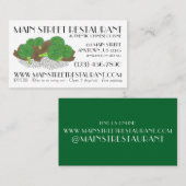 Carte De Visite Restaurant chinois de viande de boeuf et de brocol (Devant / Derrière)