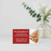 Carte De Visite Restaurant chinois et cuisine (Debout devant)