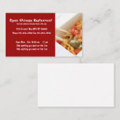 Carte De Visite Restaurant chinois et cuisine (Devant / Derrière)