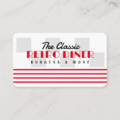 Carte De Visite Restaurant classique américain 50's restaurant de (Devant)