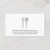 Carte De Visite Restaurant Cuisine | Feu (Dos)