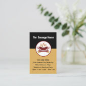 Carte De Visite Restaurant de Barbecue à Saucisse Moderne (Debout devant)