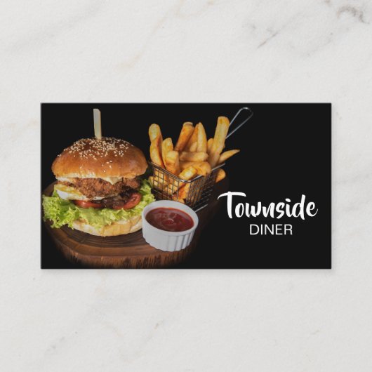 Carte De Visite Restaurant de burgers Food Diner (Devant)