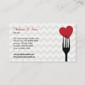 Carte De Visite Restaurant de coeur/carte de visite bifurqués de (Dos)