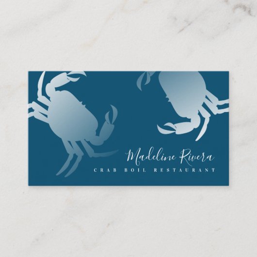 Carte De Visite Restaurant de crabes crustacés (Devant)
