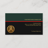 Carte De Visite Restaurant de cuisine élégant Retro Layer Red Line (Dos)