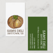 Carte De Visite Restaurant de Cuisine Spinach Knish Jewish Deli (Devant / Derrière)