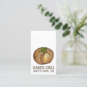 Carte De Visite Restaurant de Cuisine Spinach Knish Jewish Deli (Debout devant)