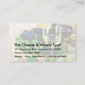Carte De Visite Restaurant de fromage et de vin (Devant)