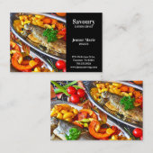 Carte De Visite Restaurant de fruits de mer (Devant / Derrière)