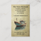 Carte De Visite Restaurant de fruits de mer (Dos)