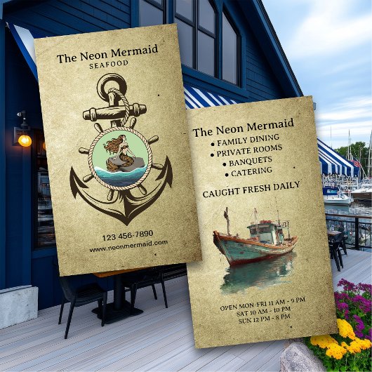 Carte De Visite Restaurant de fruits de mer