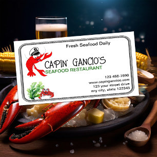 Carte De Visite Restaurant de fruits de mer