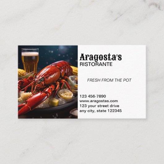 Carte De Visite Restaurant de fruits de mer (Devant)