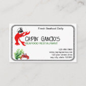 Carte De Visite Restaurant de fruits de mer (Devant)