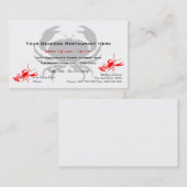Carte De Visite Restaurant de fruits de mer de logo de crabe (Devant / Derrière)