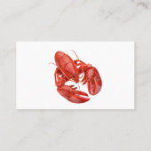 Carte De Visite Restaurant de fruits de mer moderne Thème de homar (Dos)