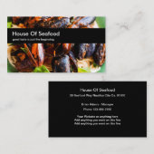 Carte De Visite Restaurant de fruits de mer orienté (Devant / Derrière)