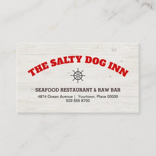 Carte De Visite Restaurant de fruits de mer Service de restauratio (Devant)