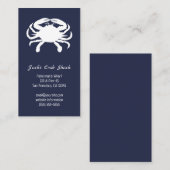 Carte De Visite Restaurant de fruits de mer Silhouette de marine e (Devant / Derrière)