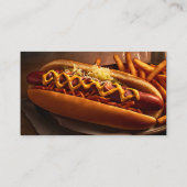 Carte De Visite Restaurant de hot-dog et de frites Diner Nourritur (Dos)