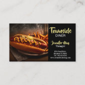 Carte De Visite Restaurant de hot-dog et de frites Diner Nourritur (Devant)