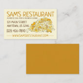 Carte De Visite Restaurant de macaroni et de fromage Chef de cuisi (Devant / Derrière)