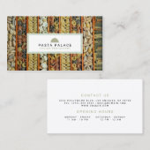 Carte De Visite Restaurant de pâtes modernes (Devant / Derrière)