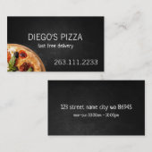 Carte De Visite Restaurant de pizza (Devant / Derrière)