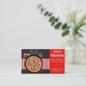 Carte De Visite Restaurant de pizza ou affaires de restauration (Debout devant)