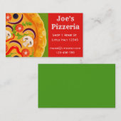 Carte De Visite Restaurant de pizza ou traiteur (Devant / Derrière)