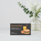 Carte De Visite Restaurant de restauration rapide Hamburger Hot Do (Debout devant)