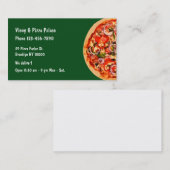 Carte De Visite Restaurant de salon de pizza (Devant / Derrière)