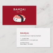 Carte De Visite Restaurant de sushi (Devant / Derrière)