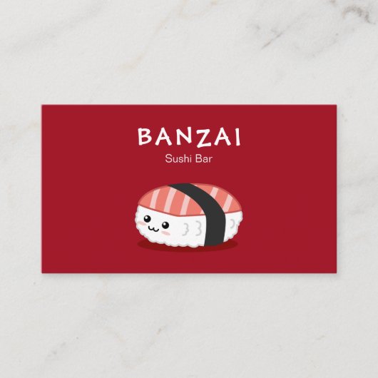 Carte De Visite Restaurant de sushi (Devant)