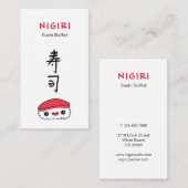 Carte De Visite Restaurant de sushi (Devant / Derrière)