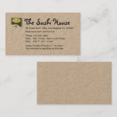 Carte De Visite Restaurant de sushi (Devant / Derrière)